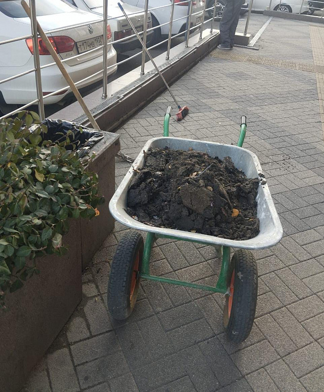 Чистка ливневых лотков